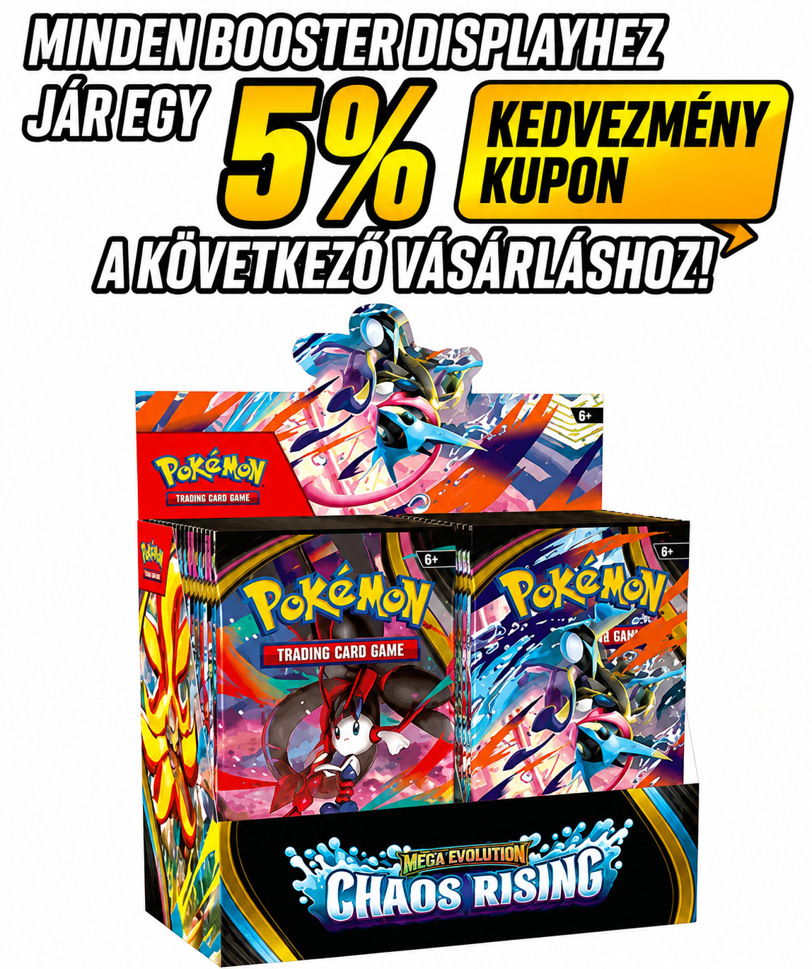 Pokémon Mega Evolution Chaos Rising Booster display box