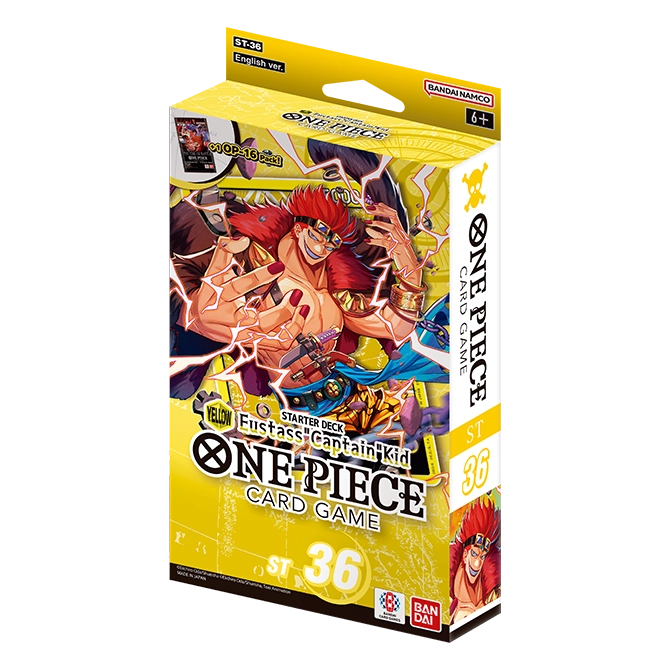 One Piece Card Game: Yellow Eustass "Captain" Kid Starter Deck ST36 (2026.07.31.-től lesz elérhető)