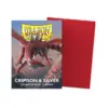 Dragon Shiled Standard Sleeves - Crimison & Silver matte dual (100)