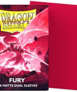 Dragon Shield Standard sleeves - Fury (red & black) matte Dual (100)