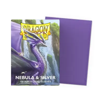Dragon Shiled Standard Sleeves - Nebula & Silver  matte dual (100)